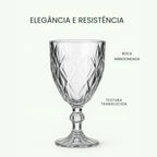 Jogo de Taças Diamond Transparente 6 peças