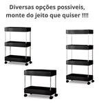Carrinho Organizador Multiuso Com Rodinhas - Modern Casa