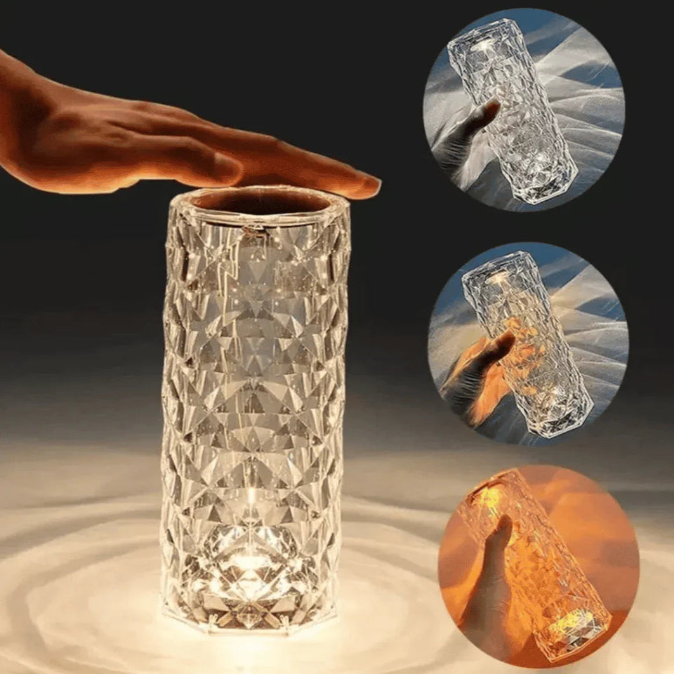 Luminária Cristal de Mesa LED com Controle Remoto - Modern Casa