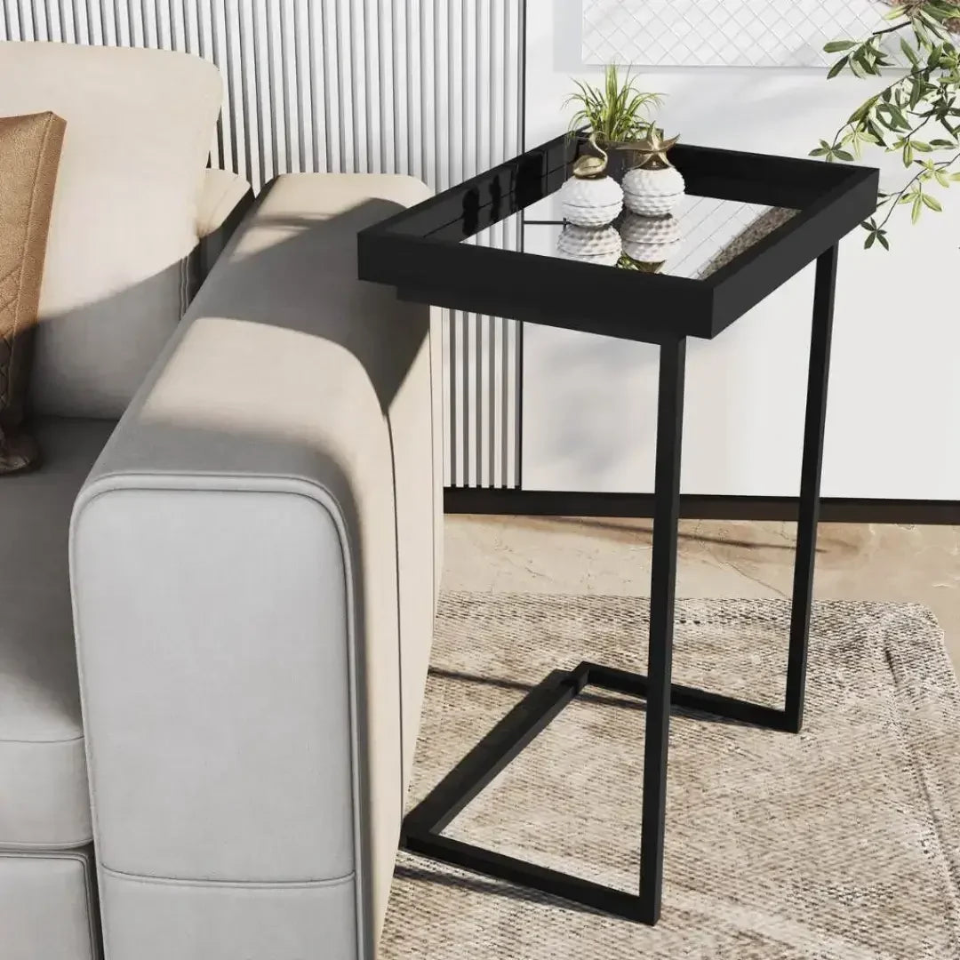Mesa de Apoio Lateral Sofá Com Espelho - Modern Casa