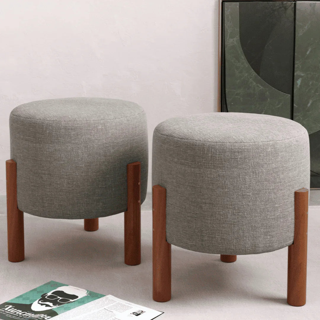 Puff Banqueta Linho - Modern Casa