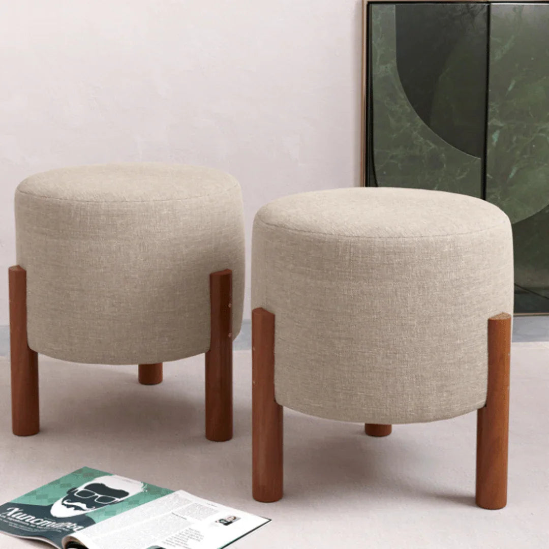 Puff Banqueta Linho - Modern Casa