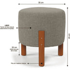 Puff Banqueta Linho - Modern Casa