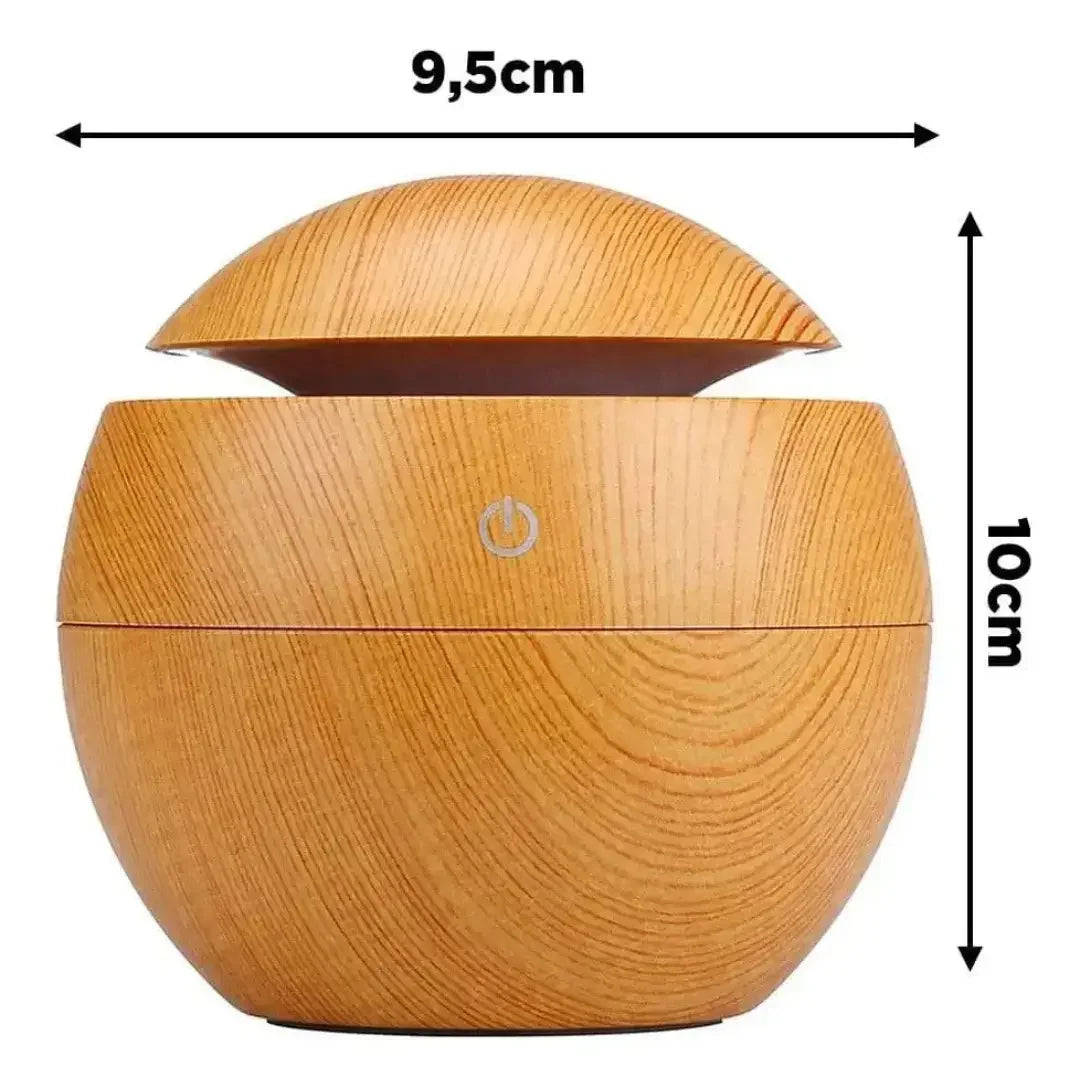 Umidificador Ultrassônico Madeira USB - Modern Casa